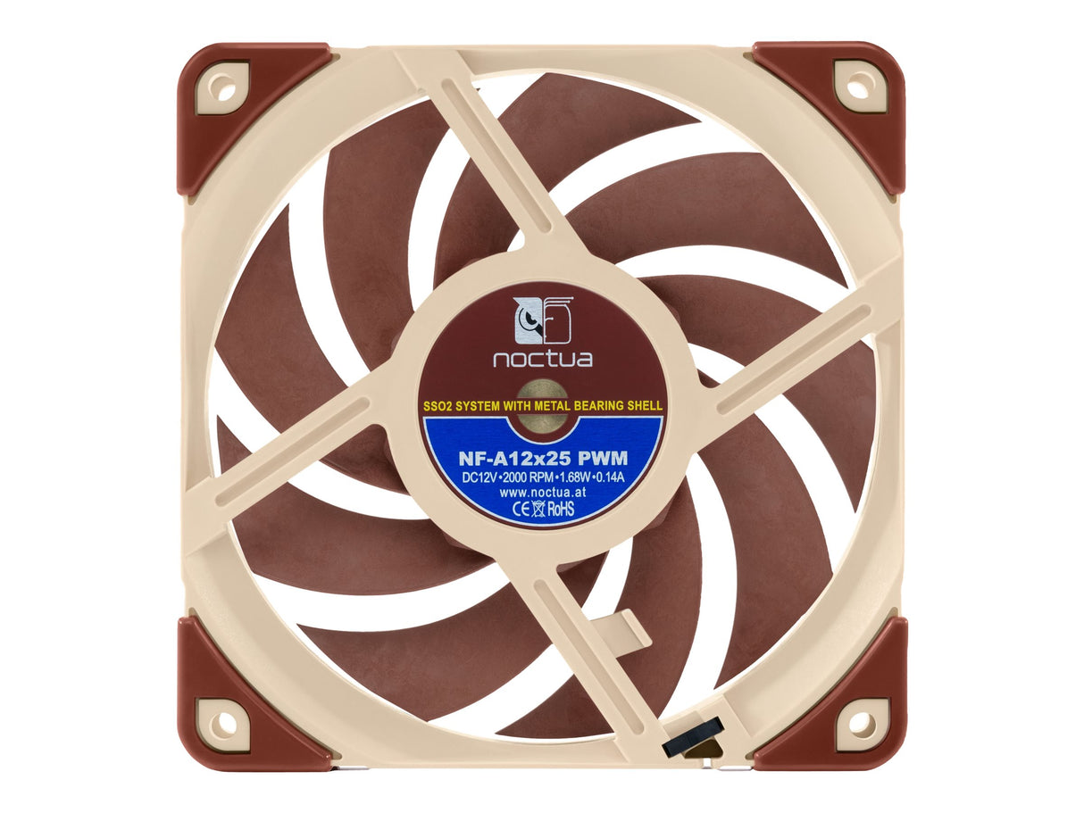 Noctua NF-A12x25 PWM Lüfter 1er-Pack Braun Weiß 120 mm 