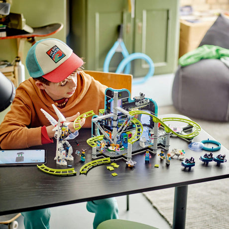 LEGO 60421 City Roller Coaster with Robot Mech, construction toy LEGO