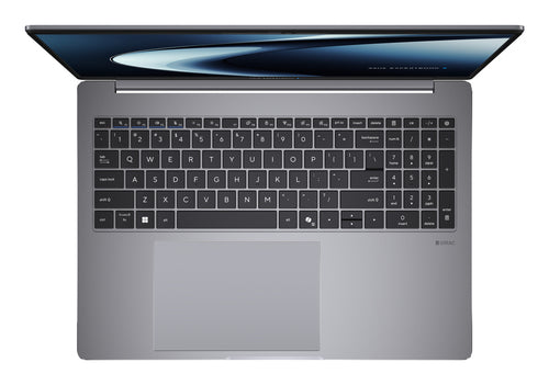 ASUS ExpertBook P5 G1 P5606CCA-MB0080 – taster og arbejdsflade set ovenfra; tastaturlayout illustrativt