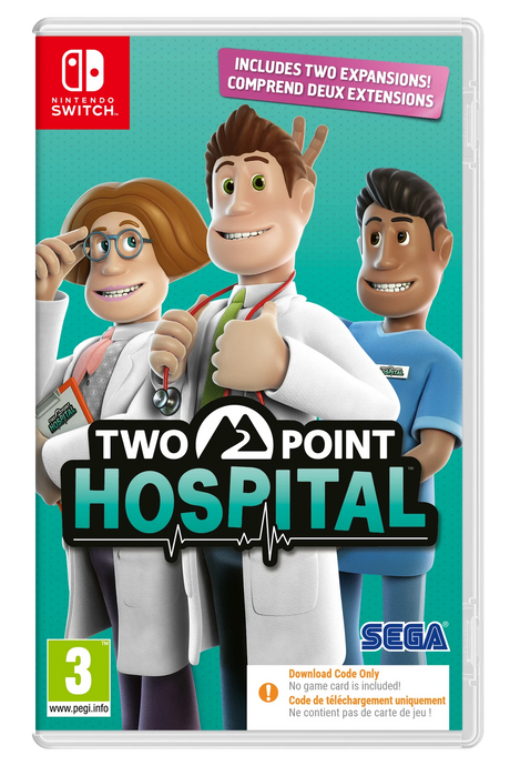 Two Point Hospital Switch Code in a Box – Æske med downloadkode