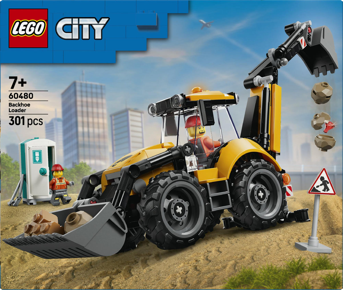 LEGO - LEGO City - Yellow Backhoe Loader (60480) LEGO