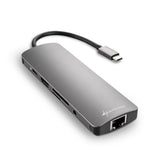 Sharkoon USB 3.0 Type-C Combo Adapter, HDMI, Gigabit LAN og kortlæser
