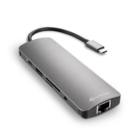 Sharkoon USB 3.0 Type C Combo Adapter - dark grey Sharkoon