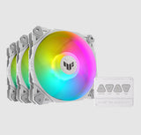ASUS TUF Gaming TF120 ARGB case fan White Edition 3IN1 – kabinetblæser – Hvid – 3-pak