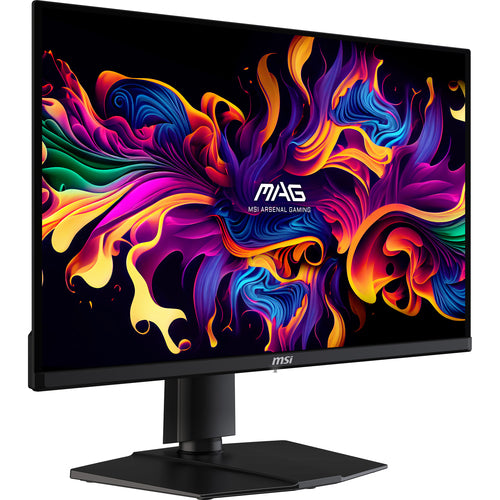 MSI MAG 271QP QD-OLED X28 – 26,5″ gamingskærm, 2560 × 1440, 280 Hz – forside set skråt fra venstre