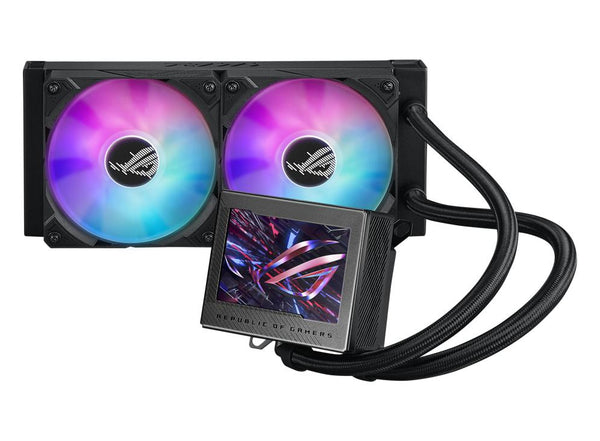 ASUS ROG RYUJIN III 240 ARGB All-in-One-Wasserkühlung mit 3,5"-LCD-Display, 2 x 120-mm-ROG-ARGB-Lüftern (magnetisch, in Reihe schaltbar, 2200 U/min, PWM)