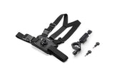 DJI Osmo Action Biking Accessory Kit – Brystsele og styrbeslag – Monteringsdele og brystsele vist liggende