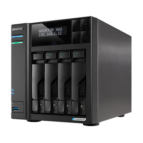 Asustor LOCKERSTOR 4 Gen2+ – set skråt forfra (vinkel 4)