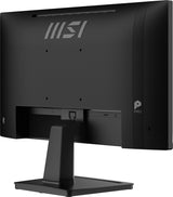 MSI PRO MP225 E12VL – 21,45″ skærm, 1920 × 1080, 120 Hz – bagside set skråt