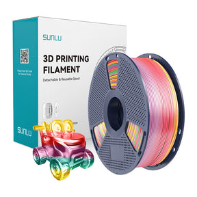 Sunlu PLA+ Silk filament – Rainbow 01, 1,75 mm, 1 kg