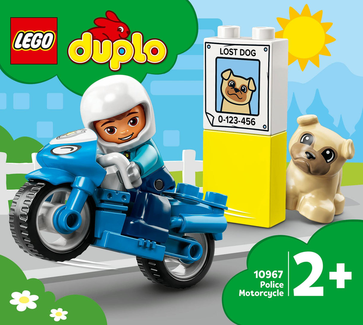 LEGO 10967 DUPLO Police Motorbike Construction Toy (Police Toy for Toddlers Aged 2+, Ideal Motor Skills Toy for Babies, Toy Motorbike) LEGO