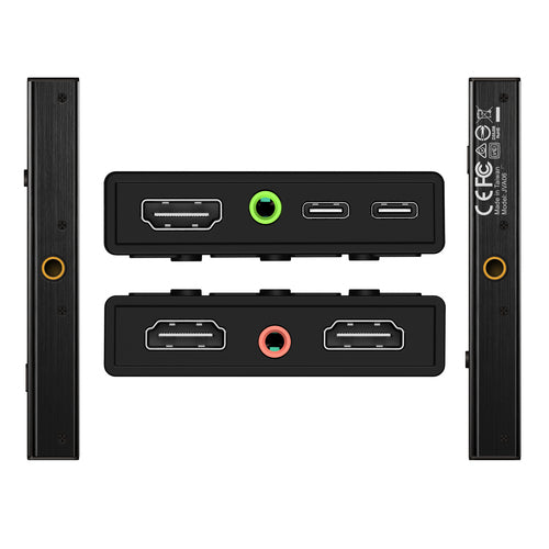 j5create JVA06 – Capture-enhed med to HDMI-indgange – Sider og stik
