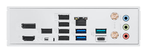 ASUS B850M MAX GAMING WIFI – porte på bagpanelet