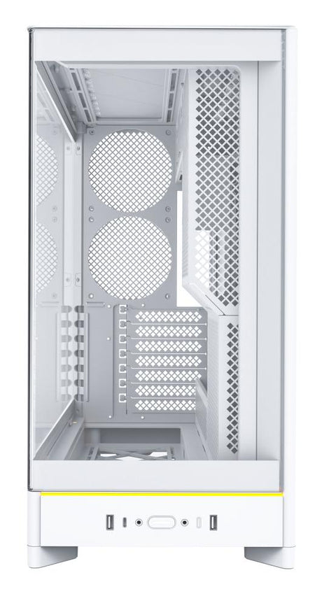 Montech HS02, Glass front, ATX, no fans - White Telon Technology Co Ltd (Montech)