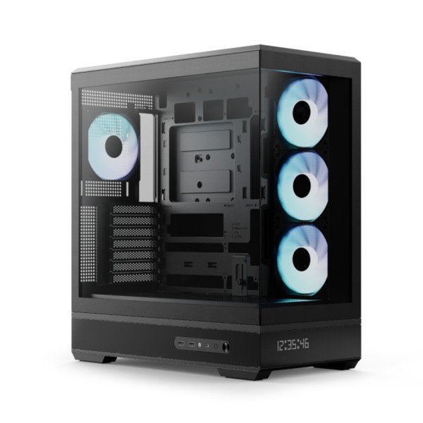 Aerocool P500B Digi, Midi-Tower-Gehäuse, Schwarz