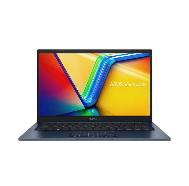 ASUS F1404VA-EB179W i Quiet Blue, åben bærbar computer set forfra