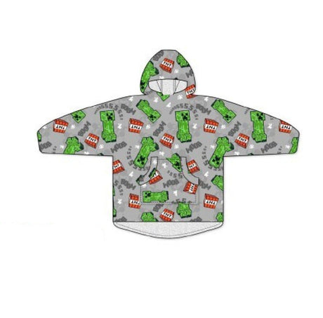 Minecraft Boom slip-on plush fleece blanket, poncho 7-14 years Minecraft