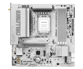 ASRock B860M Challenger WiFi White bundkort - LGA1851, DDR5 - produktbillede