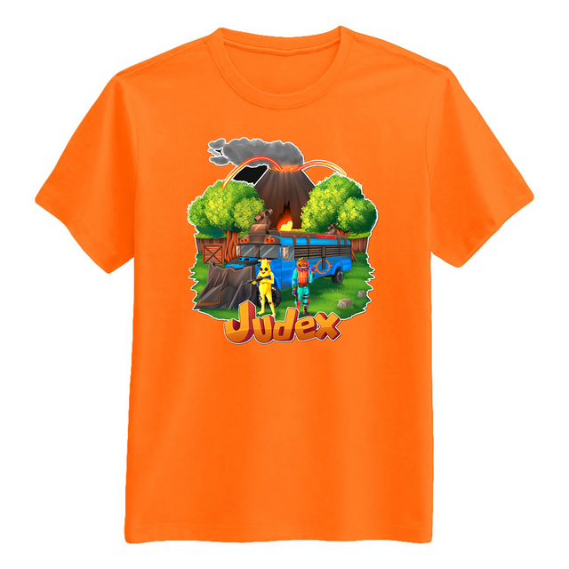 Judex Fortnite Battlebus Tee - Orange Judex