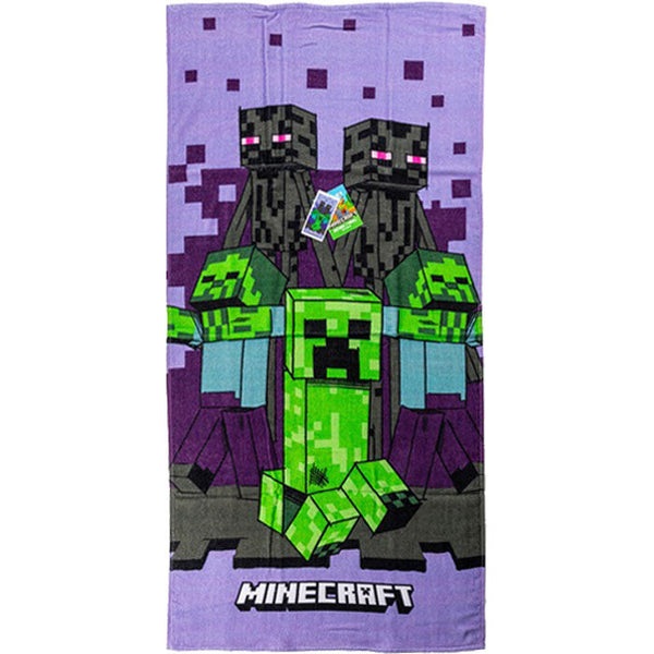 Minecraft Lilla badehåndklæde 70x140cm