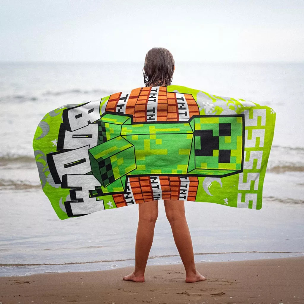 Minecraft Boom badehåndklæde 70x140cm