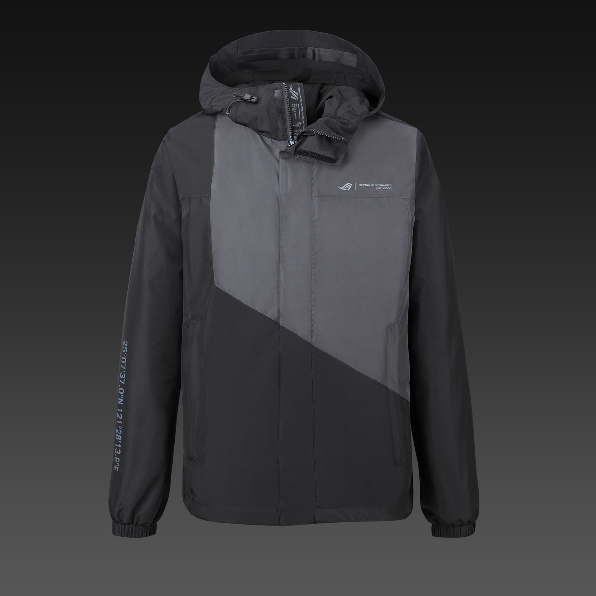 ASUS ROG SPACE WINDBREAKER - Regular Fit - Sort Grå