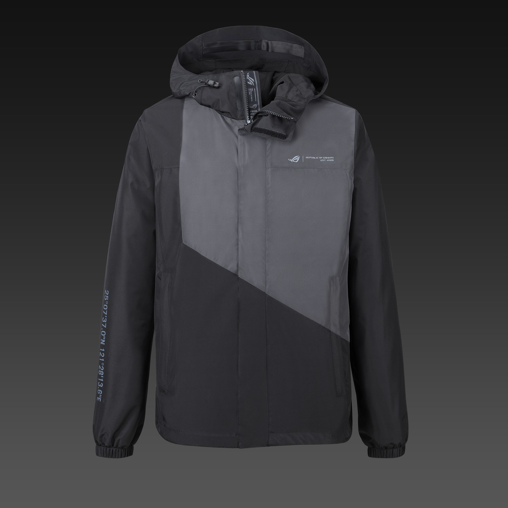 ASUS ROG SPACE WINDBREAKER - Regular Fit - Sort Grå