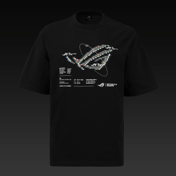 ASUS ROG PIXELVERSE T-Shirt - Drop Shoulder Fit - Sort