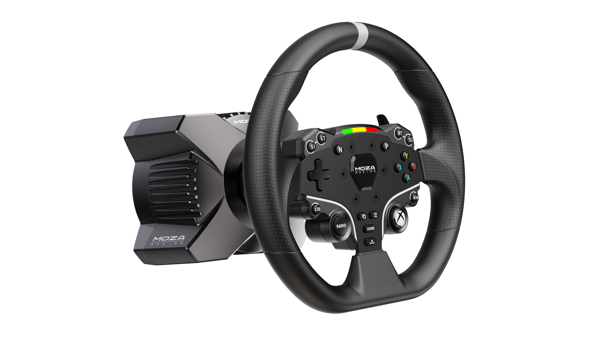 Moza R3 Rennsimulator (R3 Basis, ES Lenkrad, SR-P Lite Zwei Pedale, Tischklemme)