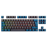Ducky Daybreak Keycap Set - double shot PBT - Light Blue & Black