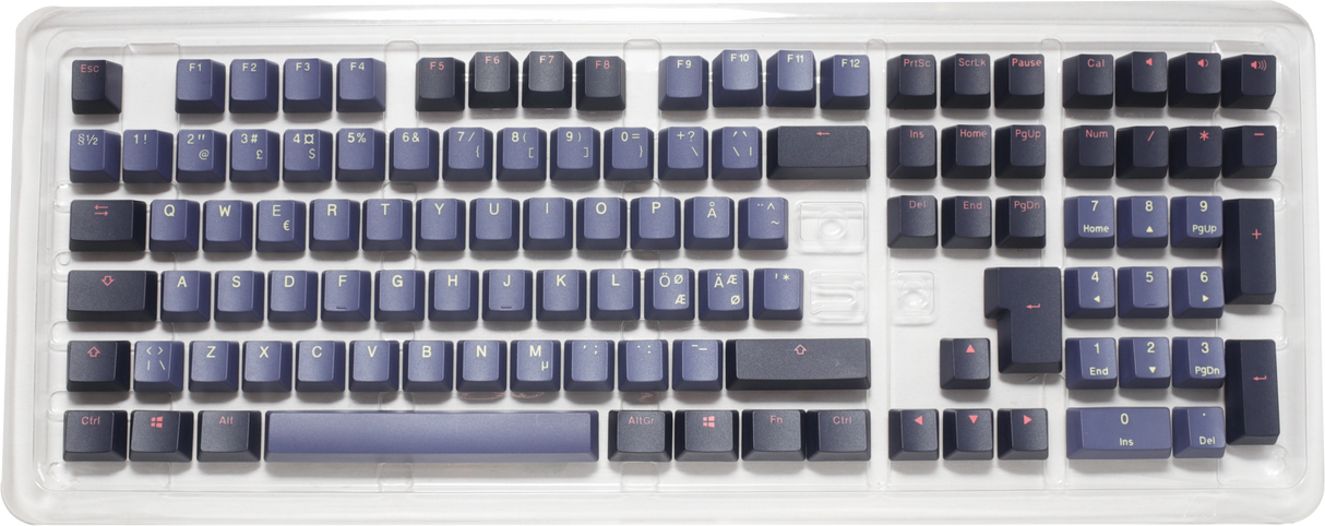 Ducky Cosmic - 115 Keycap Set - double shot PBT - Perse & Dark Purple - Nordic Layout Ducky