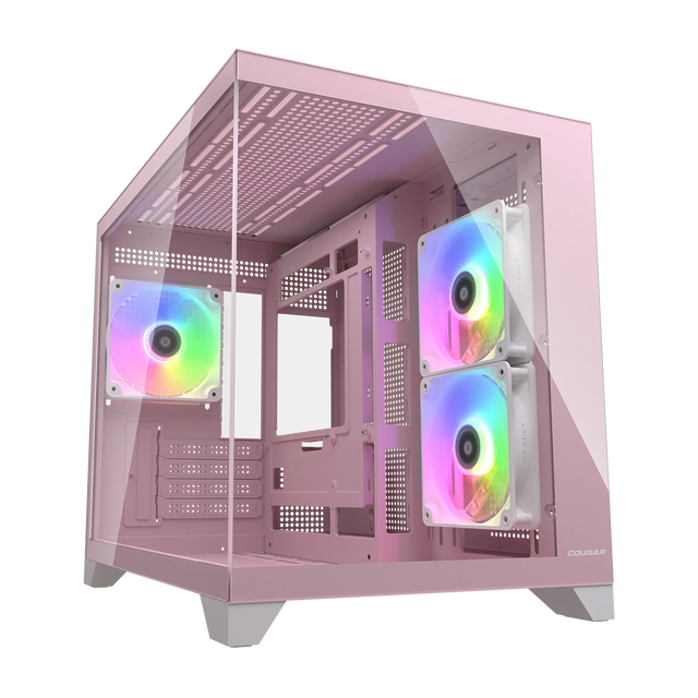 COUGAR FV150 Mini RGB kabinet i pink med tre medfølgende blæsere