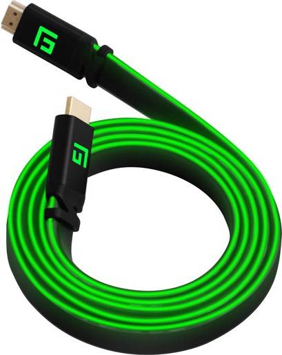 Schwimmender Griff, 3 m High-Speed-LED-HDMI-Kabel V2.1 – Grün