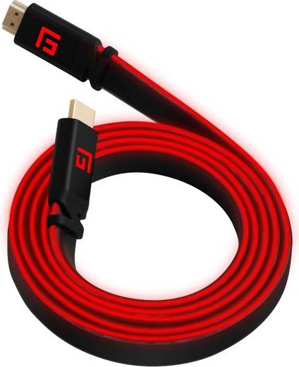 3M High-Speed-LED-HDMI-Kabel V2.1 mit schwimmendem Griff – Rot