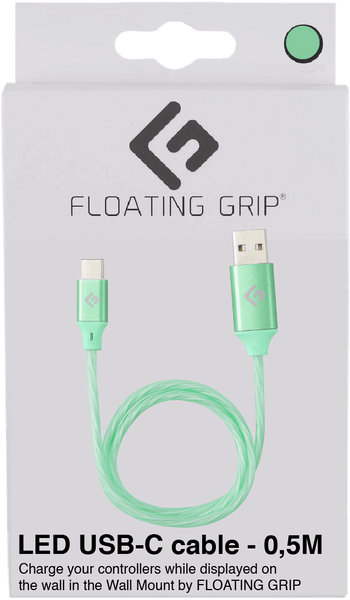 Floating Grip 0,5M LED USB-C Cable (Grøn)