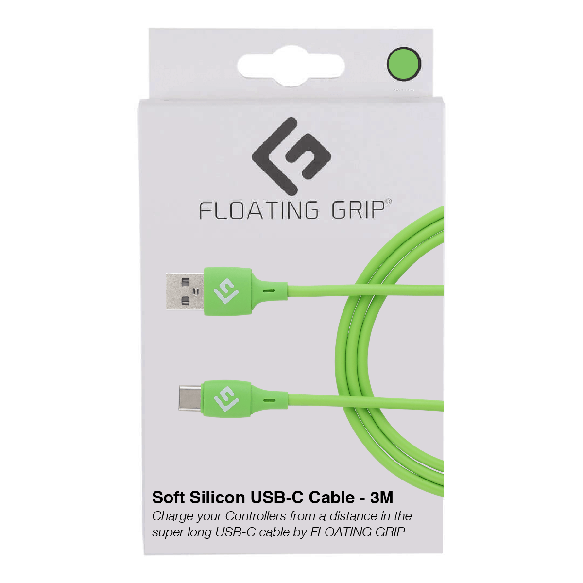 Floating Grip 3M Silicone USB-C Cable (Grøn)