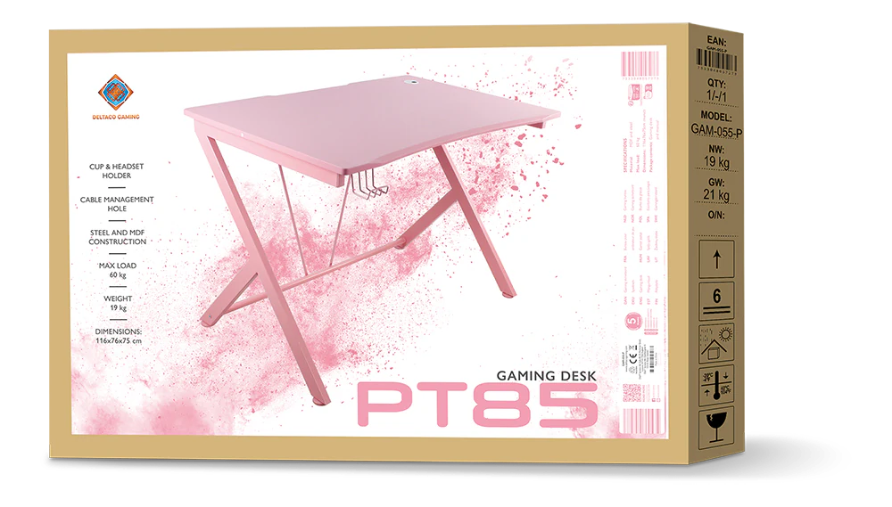 L33T - PINK LINE PT85 Gaming Bord - Pink Deltaco