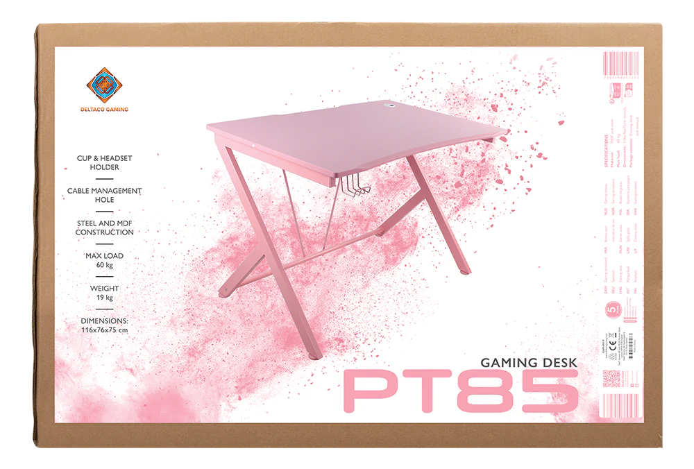 L33T - PINK LINE PT85 Gaming Bord - Pink Deltaco