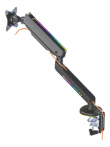 Premium RGB Single Monitor Arm - Sort - Justerbar - 17-32" DELTACO