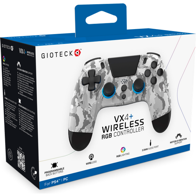 GIOTECK WX4+ Trådløs RGB Controller Pc og Ps4