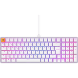 hvidt keyboard med lyserødt rgb lys