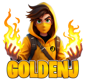 GoldenJ Flamme Tryk - Lille Geekd