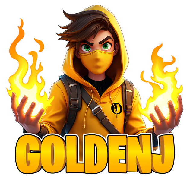 GoldenJ Flamme Tryk - Lille Geekd