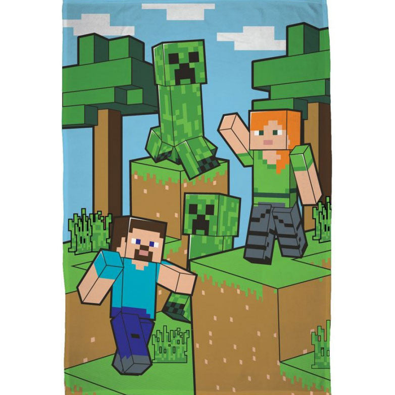 Minecraft Fleece Tæppe - Encounter - 100x150cm Minecraft