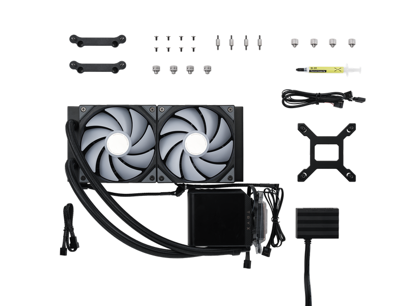 TRYX PANORAMA 240mm AIO Liquid Cooler ARGB Sort TRYX