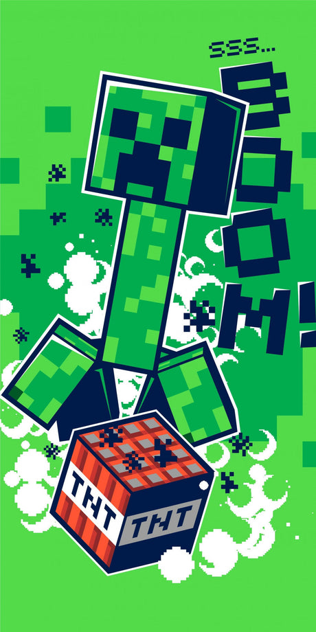 Minecraft bath towel, beach towel Boom 70*140cm Minecraft