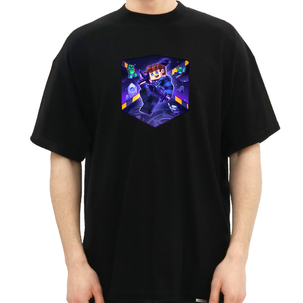 Judex Weltraumreise-T-Shirt – Schwarz