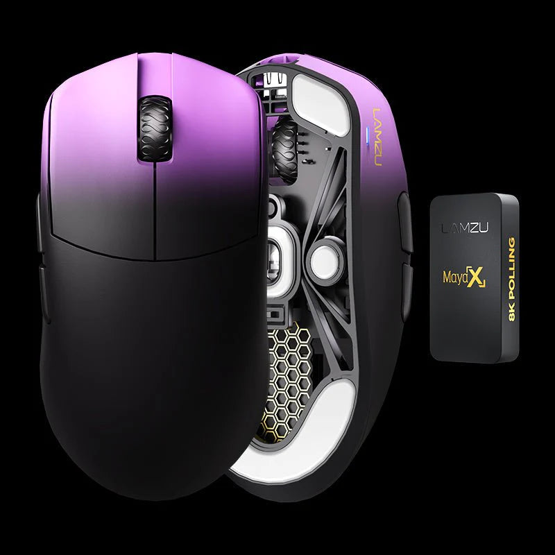 Lamzu Maya X - 8K Dongle, Omron Optical - Purple Shadow
