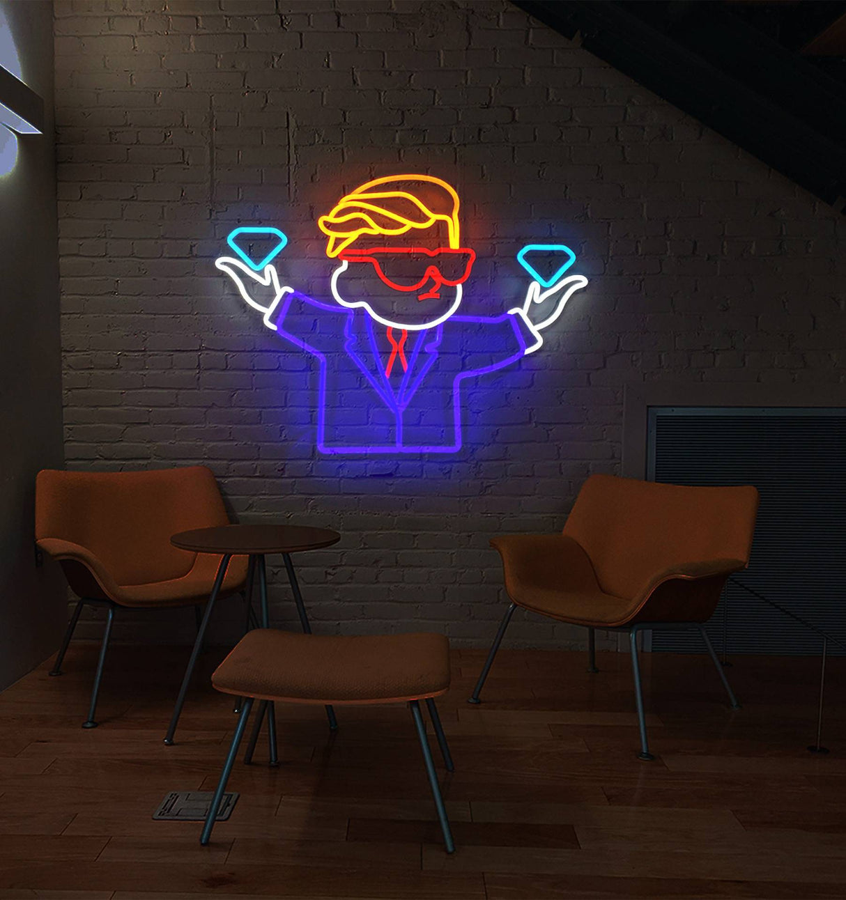 Diamond hands Neon LED Lampe