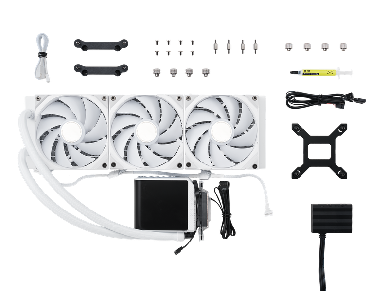 TRYX PANORAMA 360mm AIO Liquid Cooler ARGB Hvid TRYX